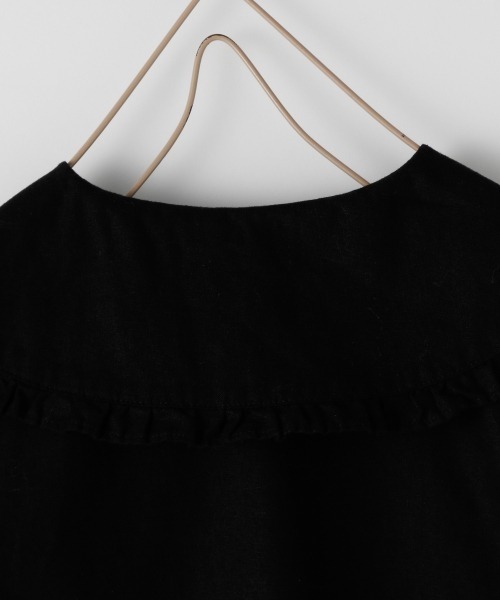 LOWRYS FARM（ローリーズファーム）の「リネンフリルカラーブラウス　958444（シャツ/ブラウス・キッズ・ブラック/ブラウン/オフホワイト・110cm/120cm/130cm）」の9枚目の写真