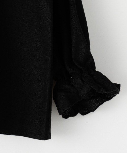 LOWRYS FARM（ローリーズファーム）の「リネンフリルカラーブラウス　958444（シャツ/ブラウス・キッズ・ブラック/ブラウン/オフホワイト・110cm/120cm/130cm）」の6枚目の写真