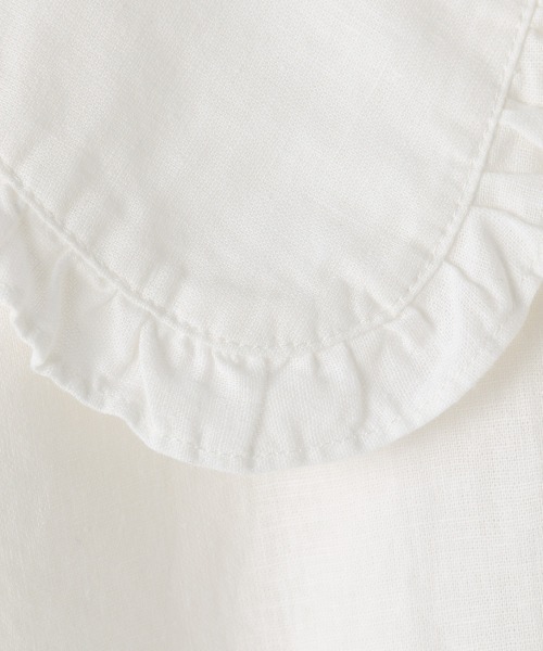 LOWRYS FARM（ローリーズファーム）の「リネンフリルカラーブラウス　958444（シャツ/ブラウス・キッズ・ブラック/ブラウン/オフホワイト・110cm/120cm/130cm）」の7枚目の写真