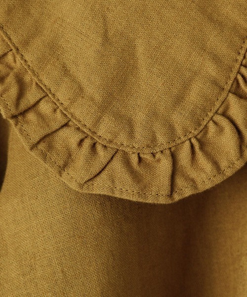 LOWRYS FARM（ローリーズファーム）の「リネンフリルカラーブラウス　958444（シャツ/ブラウス・キッズ・ブラック/ブラウン/オフホワイト・110cm/120cm/130cm）」の4枚目の写真