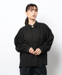 179/WG | 刺繍衿付ギャザーブラウス(シャツ/ブラウス)