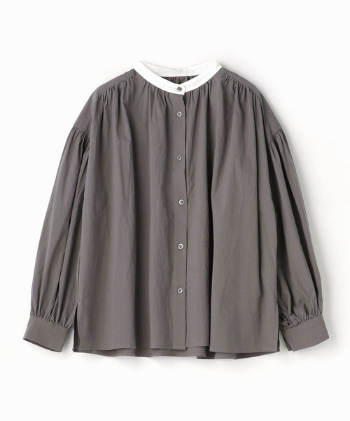 179/WG（イチナナキュウダブルジー）の「刺繍衿付ギャザーブラウス（シャツ/ブラウス・レディース・オフホワイト/ブラック/グレー・MEDIUM）」の15枚目の写真