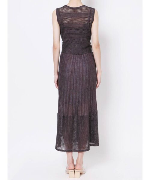 LAGUNAMOON(ラグナムーン)の「ウエストマークメッシュニットワンピース(ワンピース・レディース・ベージュ/パープル・FREE)」の12枚目の写真