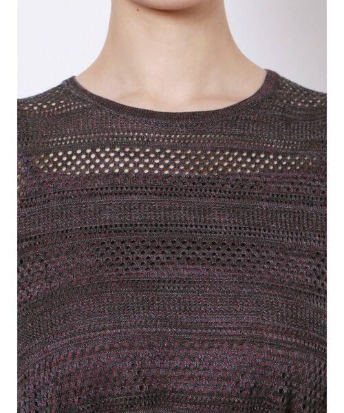 LAGUNAMOON(ラグナムーン)の「ウエストマークメッシュニットワンピース(ワンピース・レディース・ベージュ/パープル・FREE)」の11枚目の写真