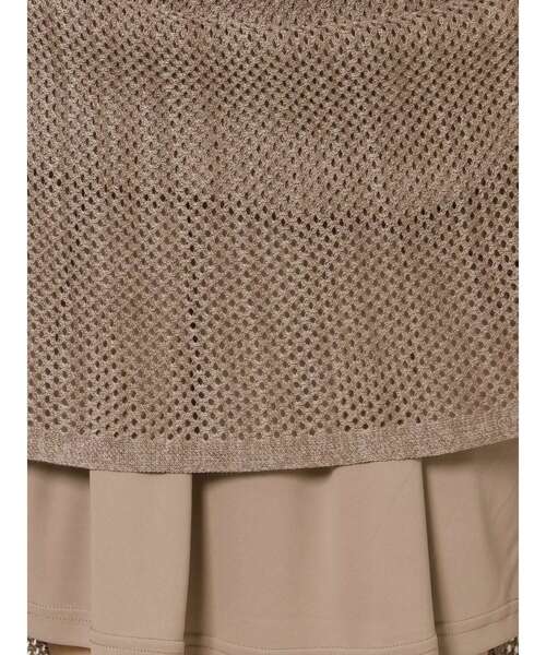 LAGUNAMOON(ラグナムーン)の「ウエストマークメッシュニットワンピース(ワンピース・レディース・ベージュ/パープル・FREE)」の8枚目の写真