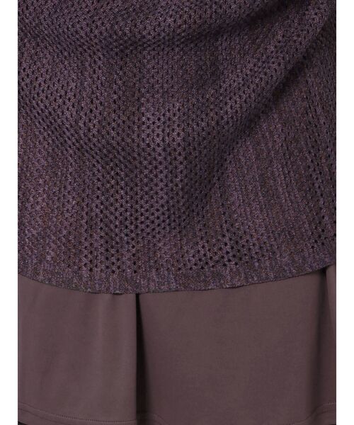LAGUNAMOON(ラグナムーン)の「ウエストマークメッシュニットワンピース(ワンピース・レディース・ベージュ/パープル・FREE)」の7枚目の写真