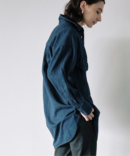 YANUK（ヤヌーク）の「【YANUK】C.P.Oシャツ/INDIGO/別注（シャツ/ブラウス・レディース・インディゴブルー・FREE）」の11枚目の写真