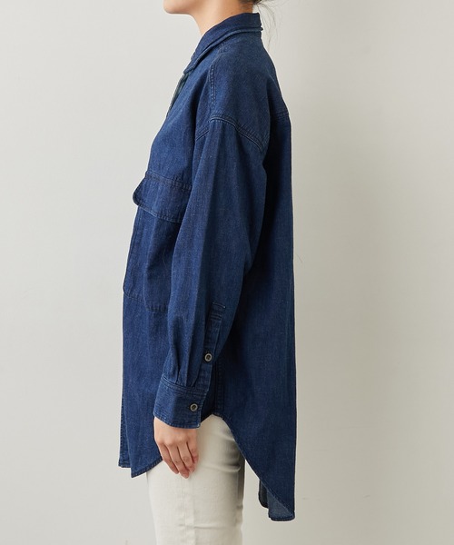 YANUK（ヤヌーク）の「【YANUK】C.P.Oシャツ/INDIGO/別注（シャツ/ブラウス・レディース・インディゴブルー・FREE）」の10枚目の写真