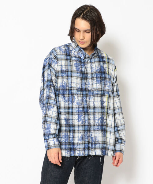 A4A（エーフォーエー）の「A4A（エーフォーエー）切替ネルシャツ（シャツ/ブラウス・メンズ・ブルー/グリーン/レッド・FREE）」の2枚目の写真