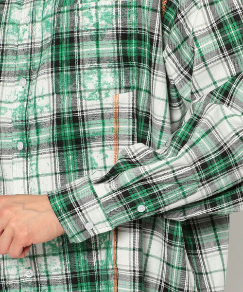 A4A（エーフォーエー）の「A4A（エーフォーエー）切替ネルシャツ（シャツ/ブラウス・メンズ・ブルー/グリーン/レッド・FREE）」の10枚目の写真