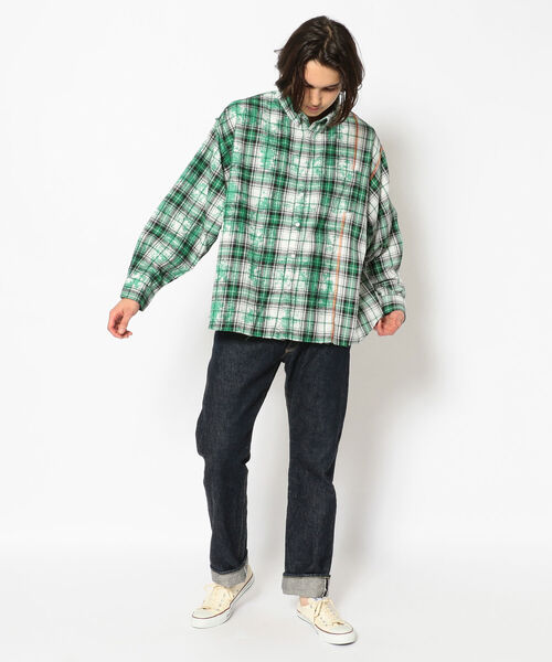 A4A（エーフォーエー）の「A4A（エーフォーエー）切替ネルシャツ（シャツ/ブラウス・メンズ・ブルー/グリーン/レッド・FREE）」の6枚目の写真