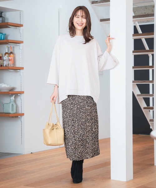 GLOBAL WORK（グローバルワーク）の「キレイ見えサラサラドルマン8分袖/958088（Tシャツ/カットソー・レディース・ブラック/ブルー/グレー系その他/フューシャピンク・FREE）」の14枚目の写真