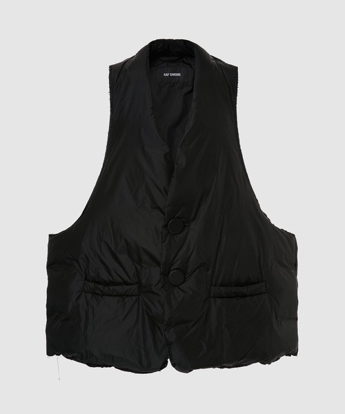 RAF SIMONS（ラフシモンズ）の「Padded oversized gilet（ベスト・メンズ・ダークブラウン系/ベージュ/ブラック・ONESIZE）」の9枚目の写真
