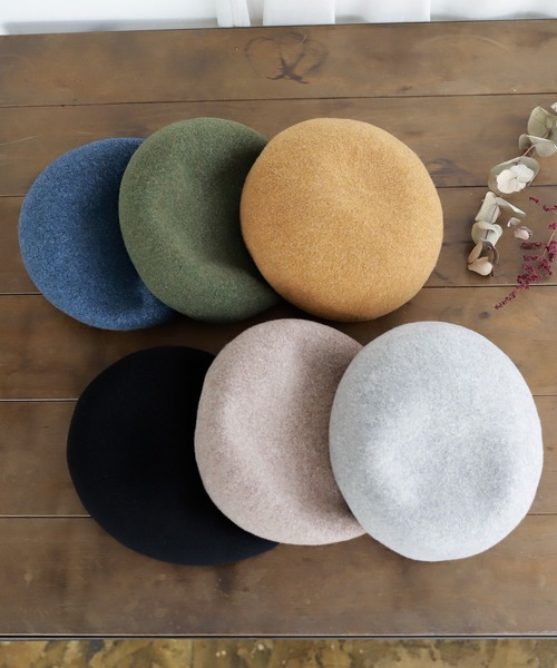 studio CLIP(スタディオクリップ)の「洗えるふんわりキレイベレー(ハンチング/ベレー帽・レディース・グレー/グリーン/ブラック/ベージュ/ブルー/イエロー・FREE)」の21枚目の写真