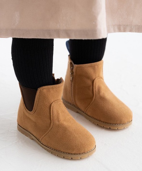 POMPKINS（ポプキンズ）の「【POMPKINS/ポプキンズ】ベビーサイドゴアブーツ（ブーツ・キッズ・ブラック系その他/ベージュ/ピンク・15cm/13cm/14cm）」の3枚目の写真