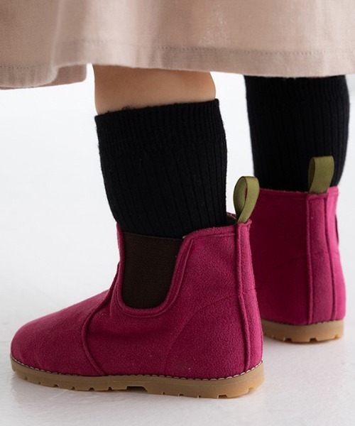 POMPKINS（ポプキンズ）の「【POMPKINS/ポプキンズ】ベビーサイドゴアブーツ（ブーツ・キッズ・ブラック系その他/ベージュ/ピンク・15cm/13cm/14cm）」の7枚目の写真