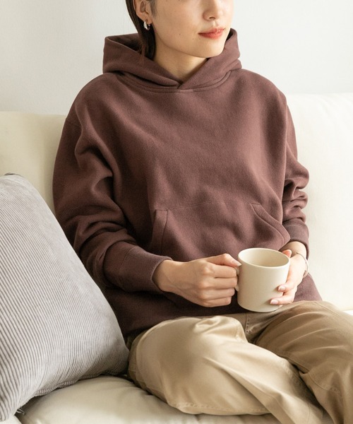 FORK&SPOON（フォークアンドスプーン）の「FORK&SPOON　ミーナフーディースウェット（パーカー・レディース・ブラウン/ネイビー/グリーン系その他/ホワイト系その他・ONE）」の3枚目の写真