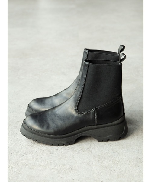 Green　Parks（グリーンパークス）の「・souvenirvelle ショートサイドゴアブーツ＊（ブーツ・レディース・ブラック・S/M/L/LL）」の2枚目の写真