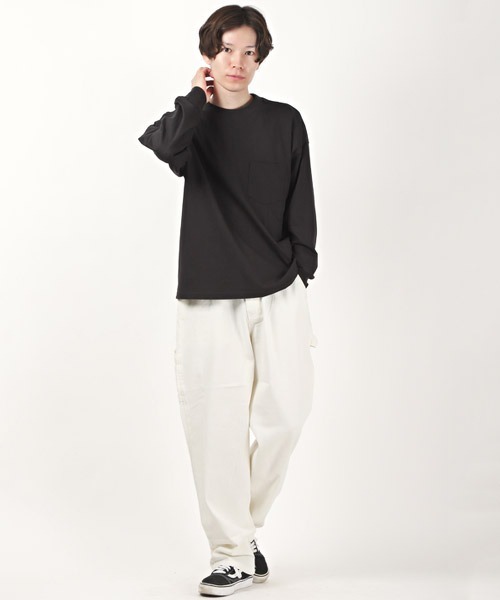 LUXSTYLE(ラグスタイル)の「ワイドイージーペインターパンツ(その他パンツ・メンズ・オフホワイト/ワンウォッシュ/サックスブルー/その他・M/L)」の5枚目の写真