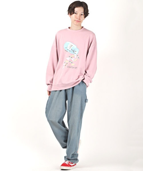 LUXSTYLE(ラグスタイル)の「ワイドイージーペインターパンツ(その他パンツ・メンズ・オフホワイト/ワンウォッシュ/サックスブルー/その他・M/L)」の19枚目の写真