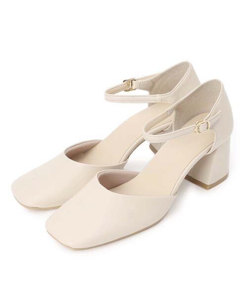 ESPERANZA(エスペランサ)の「スクエアトゥセパレートストラップパンプス(パンプス・レディース・ブラック/アイボリー/ブラウン系6・LL/S/M/L)」の4枚目の写真