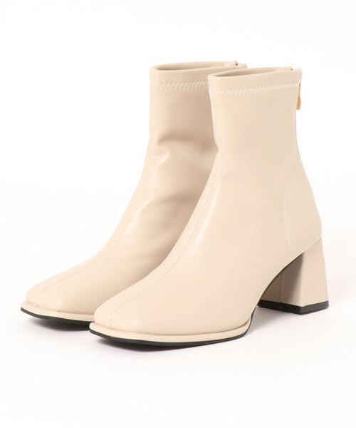 ap retro（アプレトロ）の「ショートブーツ（ブーツ・レディース・ブラック/アイボリー・MEDIUM/LARGE）」の5枚目の写真