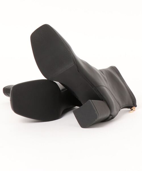 ap retro（アプレトロ）の「ショートブーツ（ブーツ・レディース・ブラック/アイボリー・MEDIUM/LARGE）」の8枚目の写真