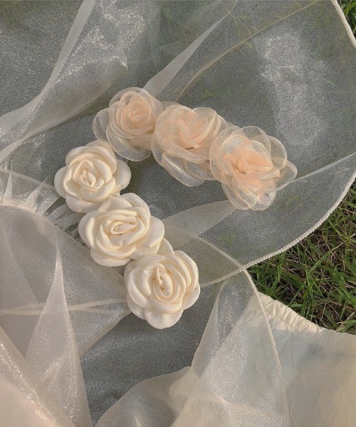 薔薇ヘアクリップ 大made in France 3f94f0febc2dec138898f567493c48