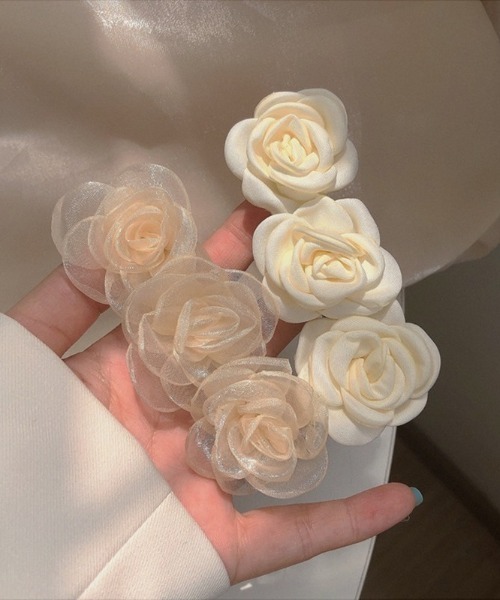 薔薇ヘアクリップ 大made in France 楽天市場】薔薇 バンスクリップ（ヘアアクセサリー｜レディース