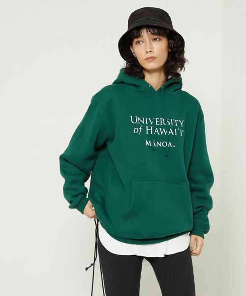 FREAK'S STORE(フリークスストア)の「HAWAII SWEAT PARKA/ハワイスウェットパーカ(Tシャツ/カットソー・レディース・グリーン/オリーブ/ブルーグリーン/ホワイト/オフホワイト/ナチュラル・フリ-)」の13枚目の写真