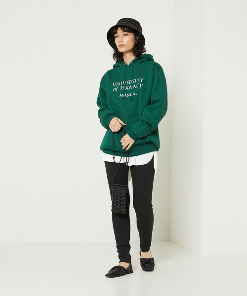 FREAK'S STORE(フリークスストア)の「HAWAII SWEAT PARKA/ハワイスウェットパーカ(Tシャツ/カットソー・レディース・グリーン/オリーブ/ブルーグリーン/ホワイト/オフホワイト/ナチュラル・フリ-)」の14枚目の写真