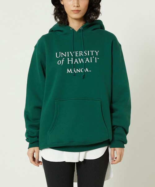 FREAK'S STORE(フリークスストア)の「HAWAII SWEAT PARKA/ハワイスウェットパーカ(Tシャツ/カットソー・レディース・グリーン/オリーブ/ブルーグリーン/ホワイト/オフホワイト/ナチュラル・フリ-)」の10枚目の写真