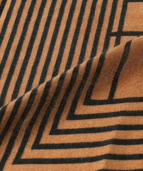 closet story（クローゼットストーリー）の「＜closet story（クローゼットストーリー）＞レクタングル プリント ストール（ストール/ショール・レディース・ブラウン/オフホワイト・FREE）」の6枚目の写真