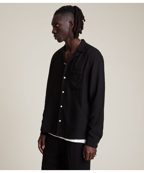 ALLSAINTS(オールセインツ)の「COMMUNE LS SHIRT | COMMUNE LS シャツ(シャツ/ブラウス・メンズ・ブラック・XL/XS/S/L/M)」の3枚目の写真