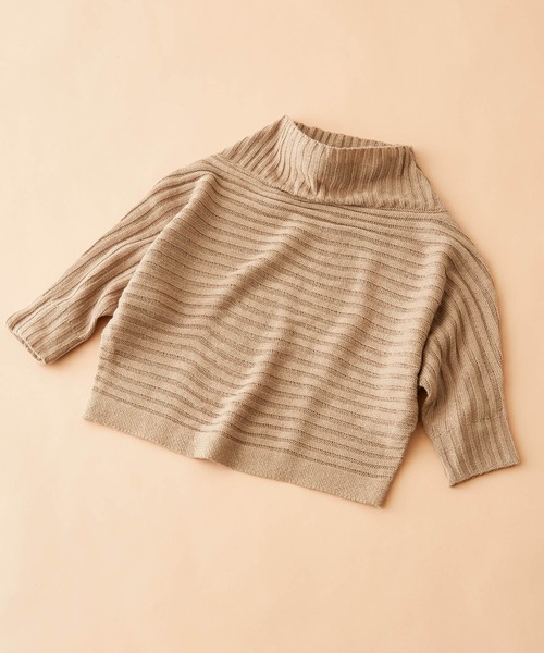 SHISKY（シスキー）の「SHISKY / シスキー リブ編み ルーズシルエット ドルマンスリーブ セーター キッズ（ニット/セーター・キッズ・チャコール/ブラック/ブラウン/モカ・110/140/150/130/160/120）」の4枚目の写真