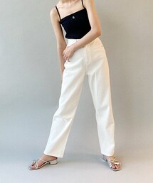 Charles Chaton | ホワイトストレートパンツ(チノパンツ)