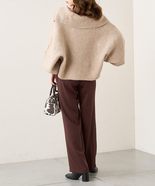 Chico（チコ）の「【Web限定】ハイウエストスラックスストレートパンツ（スラックス・レディース・ブラック/オレンジ/グリーン/ブラウン・FREE）」の13枚目の写真