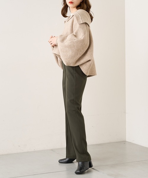 Chico（チコ）の「【Web限定】ハイウエストスラックスストレートパンツ（スラックス・レディース・ブラック/オレンジ/グリーン/ブラウン・FREE）」の18枚目の写真