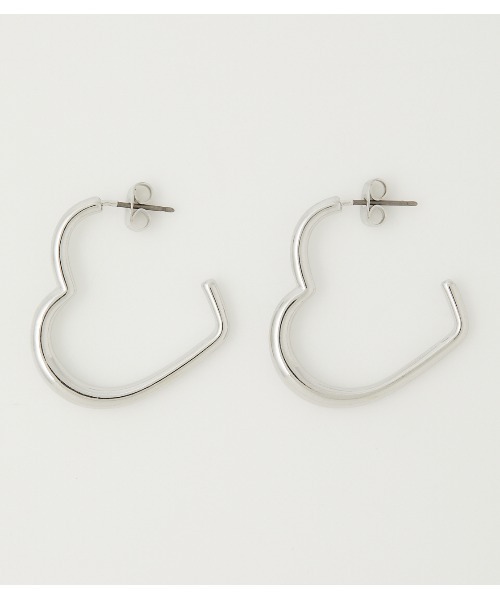 AZUL by moussy（アズールバイマウジー）の「HEART MOTIF EARRINGS/ハートモチーフイヤリング（ピアス（両耳用）・レディース・ゴールド系その他/シルバー・FREE）」の3枚目の写真