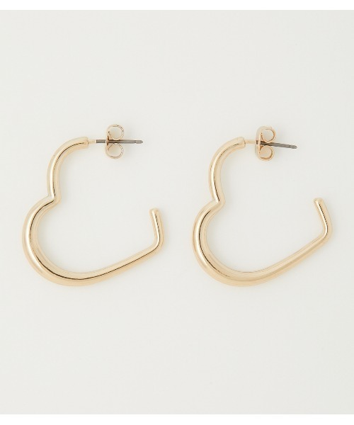AZUL by moussy（アズールバイマウジー）の「HEART MOTIF EARRINGS/ハートモチーフイヤリング（ピアス（両耳用）・レディース・ゴールド系その他/シルバー・FREE）」の9枚目の写真