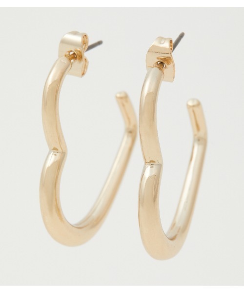 AZUL by moussy（アズールバイマウジー）の「HEART MOTIF EARRINGS/ハートモチーフイヤリング（ピアス（両耳用）・レディース・ゴールド系その他/シルバー・FREE）」の10枚目の写真