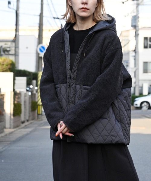 LUPILIEN（ルピリアン）の「ボアキルティングフード付きジャケット