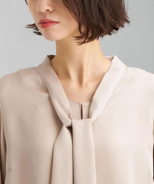 green label relaxing(グリーンレーベルリラクシング)の「P ボウタイ ブラウス(シャツ/ブラウス・レディース・ネイビー/オフホワイト/ナチュラル・FREE)」の7枚目の写真