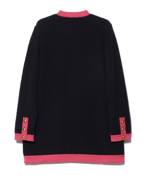 ESTNATION（エストネーション）の「ESTNATION  / ブークレニットカーディガン（カーディガン/ボレロ・レディース・ネイビー/オフホワイト・FREE）」の3枚目の写真