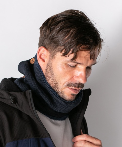 14+（イチヨンプラス）の「ボタン付きネックウォーマーWEB限定（ネックウォーマー/スヌード・メンズ・ブラック/ネイビー/グレー・FREE）」の9枚目の写真