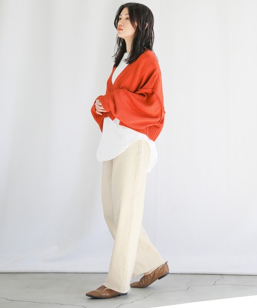 select MOCA（セレクトモカ）の「ハイウエストストレートデニム（デニムパンツ・レディース・ブラック/アイボリー/ライトインディゴブルー・FREE）」の19枚目の写真