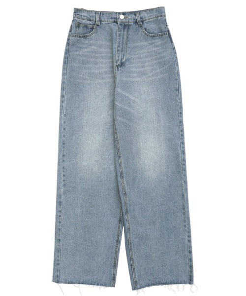 select MOCA（セレクトモカ）の「ハイウエストストレートデニム（デニムパンツ・レディース・ブラック/アイボリー/ライトインディゴブルー・FREE）」の22枚目の写真