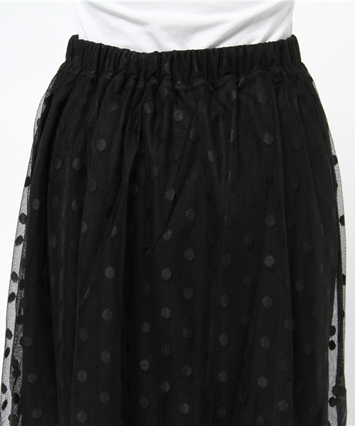 Kastane（カスタネ）の「【Kastane】ドットチュールロングスカート（スカート・レディース・ホワイト/ブラック・FREE）」の8枚目の写真