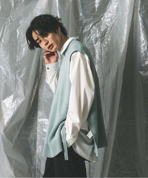 A‘gem 9(エージェムナイン)の「『A'GEM/9 / エージェムナイン』モックネックニットベスト(ベスト・メンズ・ブラック/ブルー/グレー系その他・FREE)」の22枚目の写真