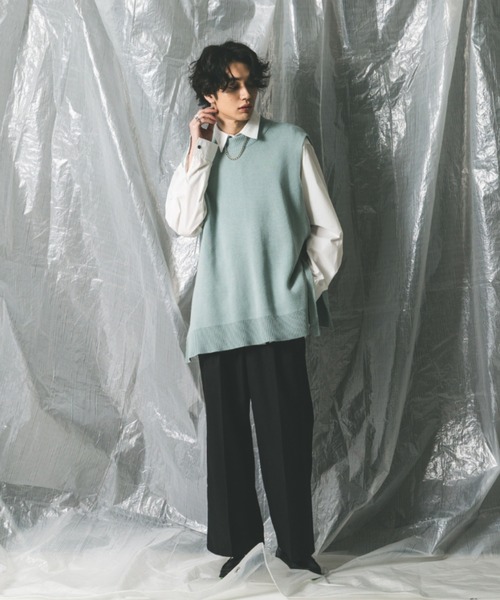 A‘gem 9(エージェムナイン)の「『A'GEM/9 / エージェムナイン』モックネックニットベスト(ベスト・メンズ・ブラック/ブルー/グレー系その他・FREE)」の21枚目の写真